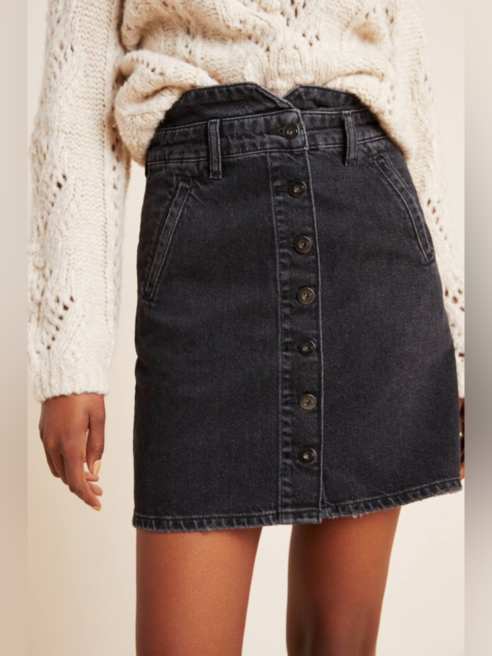 Pilcro by Anthropologie Denim Mini Skirt - Size 2 - Picture 5 of 16